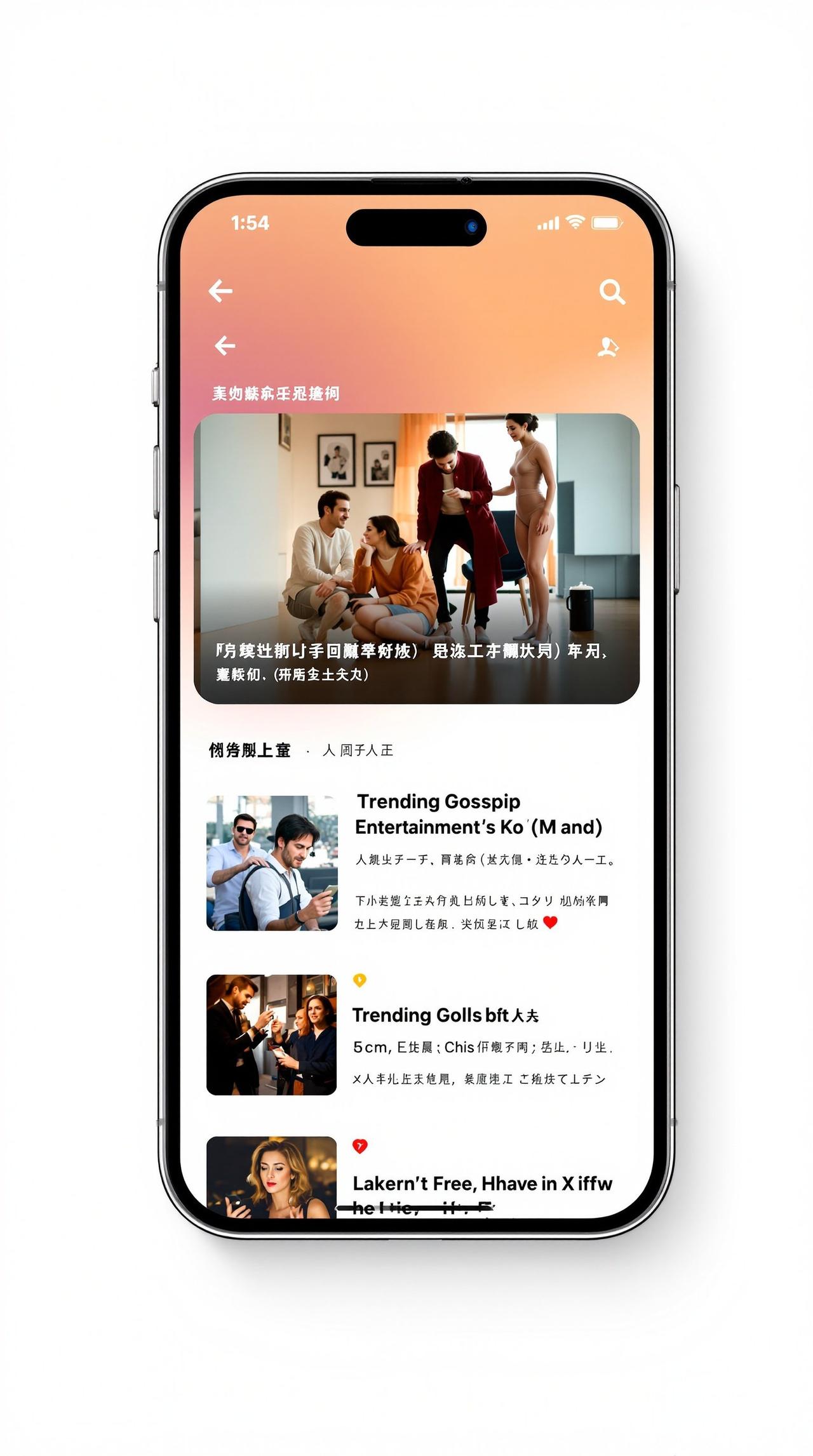 猎奇吃瓜网APP界面预览